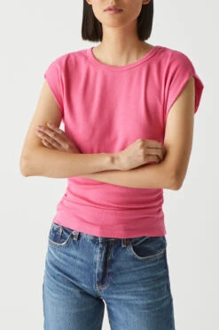 Joni Shirred Crewneck Top -Cheap Feminique Finds Store p61586 Z 011220240451091200x1800 1