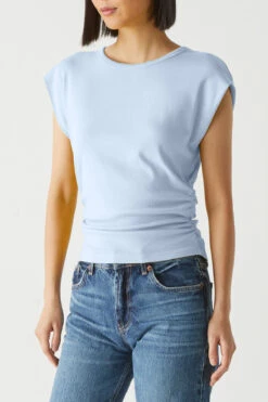 Joni Shirred Crewneck Top -Cheap Feminique Finds Store p61587 Z 011220240453301200x1800 1