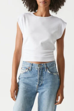 Joni Shirred Crewneck Top -Cheap Feminique Finds Store p61588 Z 011220240456521200x1800 1