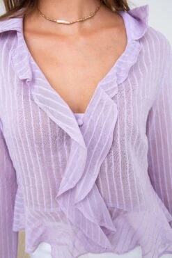 Ruffle Bell Sleeve Blouse -Cheap Feminique Finds Store p61660 Z 050120240244581999x3000 1