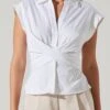 Muir Wrap Front Button Down Top