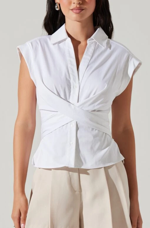 Muir Wrap Front Button Down Top -Cheap Feminique Finds Store p61678 Z 041220240836101803x2725 1