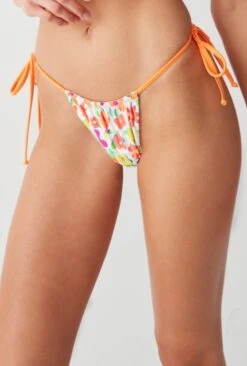 Cheap Feminique Finds Store 21 Frankies Bikinis French Flower Coastal Satin Tia Tie-Side