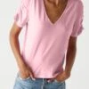 Josie V Neck Ruched Tee